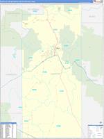 Santa Fe Metro Area Wall Map Zip Code